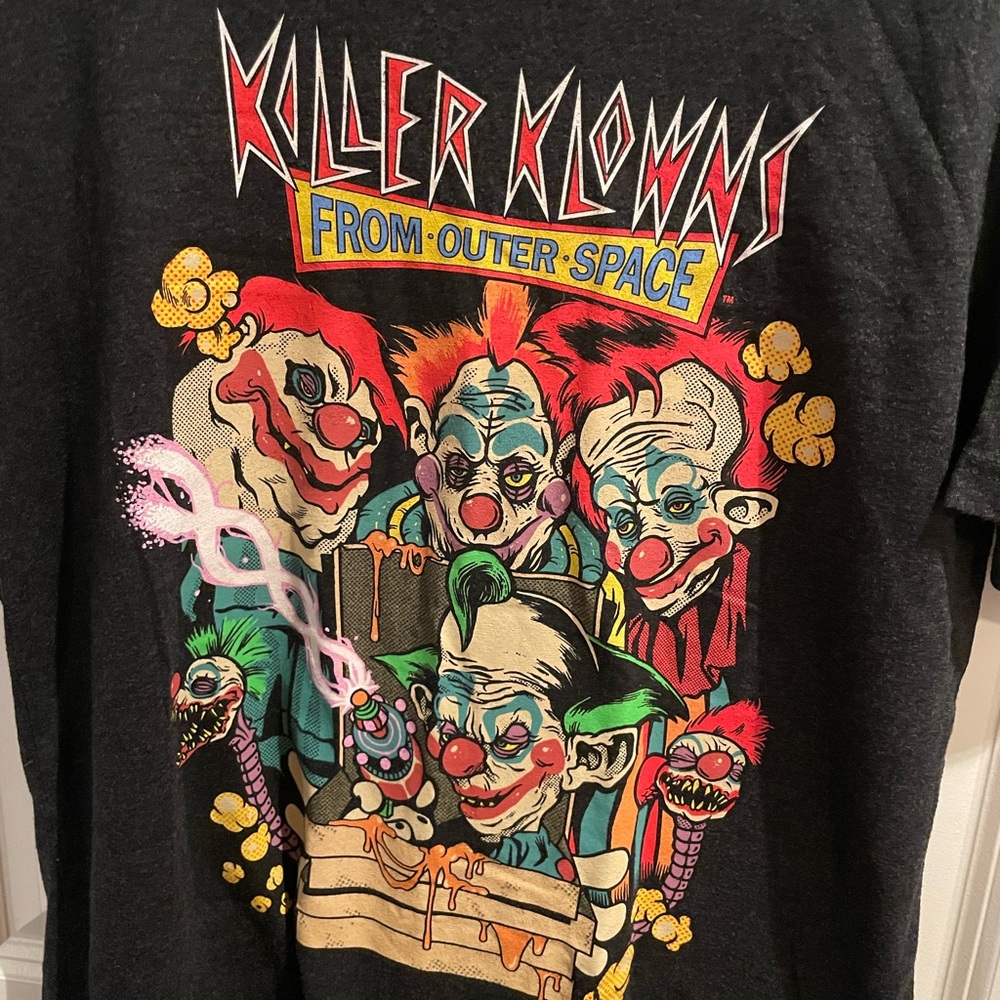 Cavity Colors Killer Klowns from Outer Space Dark Grey Short Sleeved T-Shirt - Picture 2 of 5